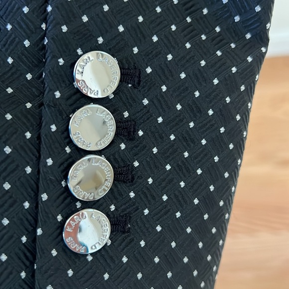 New! Karl Lagerfield SZ 6, polka dot blazer jacket. - Picture 5 of 11